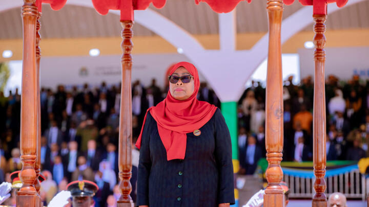 Tanzania's President Samia Suluhu Hassan attends her swearing-in ceremony in Dodoma, Tanzania November 3, 2025.