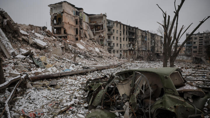 A view of the frontline town of Kostiantynivka following a Russian military strike in Ukraine's Donetsk region, on December 18, 2025.
