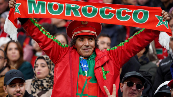 Morocco fan inside the Prince Moulay Abdellah Stadium in Rabat, Morocco, on December 21, 2025.