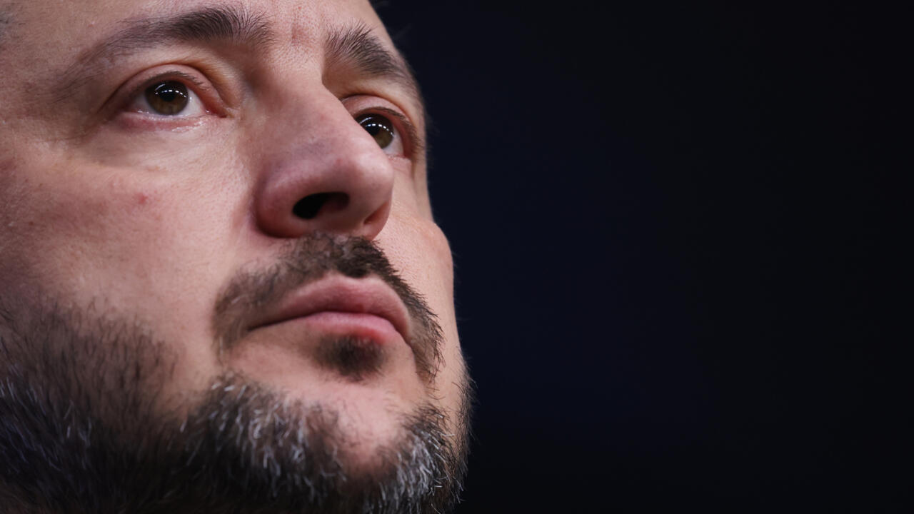 Ukraine's President Volodymyr Zelensky in Brussels, Thursday, December 18, 2025.