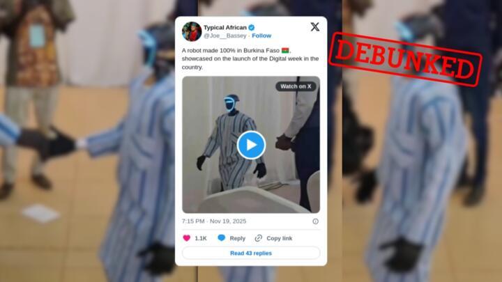 Screenshot of the video shared on November 19, 2025 on X by the “Typical African” account.