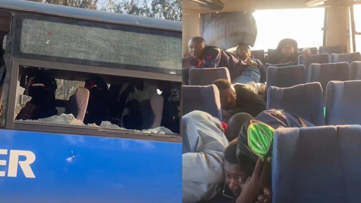 A bus transporting mineworkers was pelted by stones by artisanal miners in the Democratic Republic of Congo in early November.