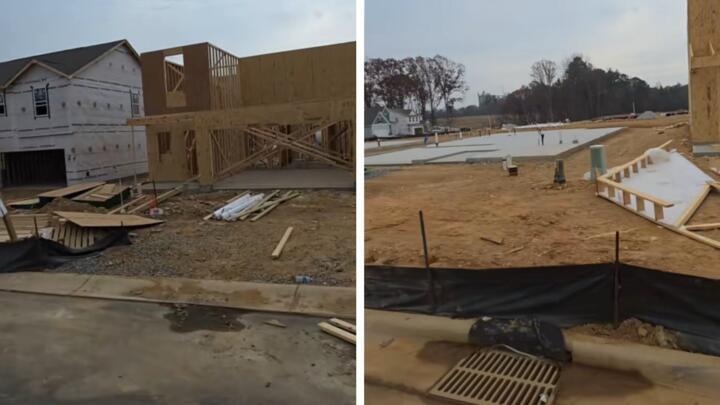 Social media videos show deserted construction sites across Charlotte, North Carolina, following a recent federal immigration enforcement operation in the city.