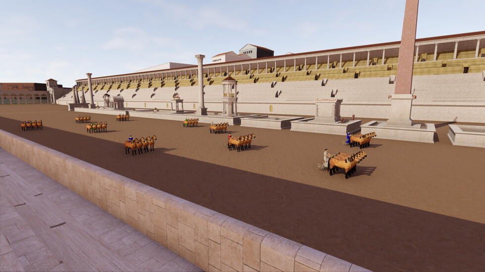 A scientific reconstruction of the Circus Maximus created by the University of Caen.