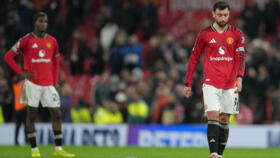 Manchester United's Bruno Fernandes walks off the pitch after a Premier League soccer match between Manchester United and Bournemouth in Manchester, England on December 15, 2025
