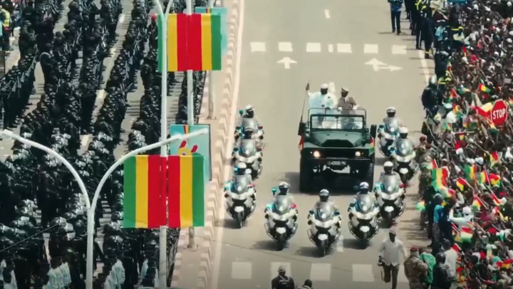 Mamadi Doumbouya's parade during Guinea's Independence Day celebrations on October 2, 2024, in Conakry.